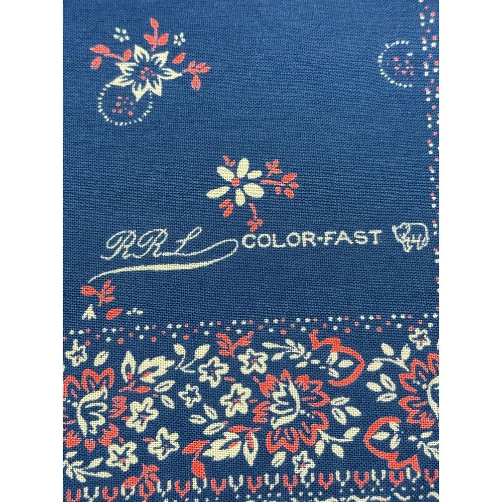 Ralph Lauren Double RL Blue Bandana Floral Cotton